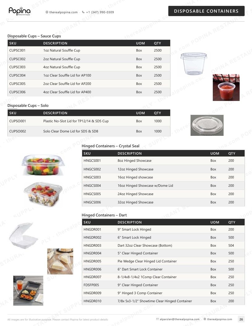 Popina Restaurant Supply Restaurant Supply Catalog Weekly Ad January 1 - December 31, 2026