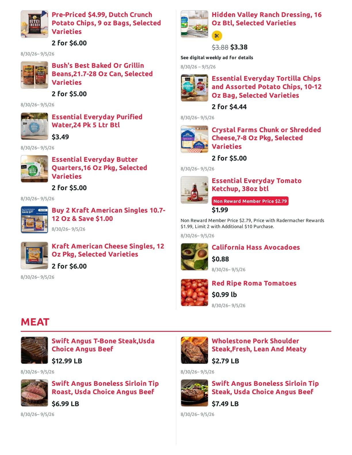 Radermacher's Fresh Market Weekly Ad August 30 - September 5, 2026