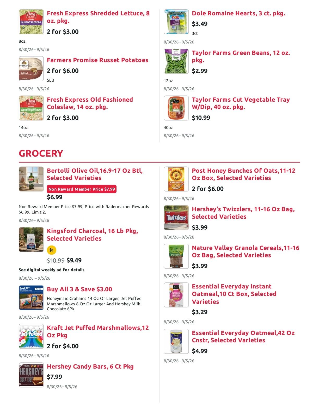 Radermacher's Fresh Market Weekly Ad August 30 - September 5, 2026