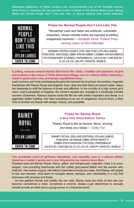 Soho Press Books Catalog Weekly Ad January 1 - December 31, 2026