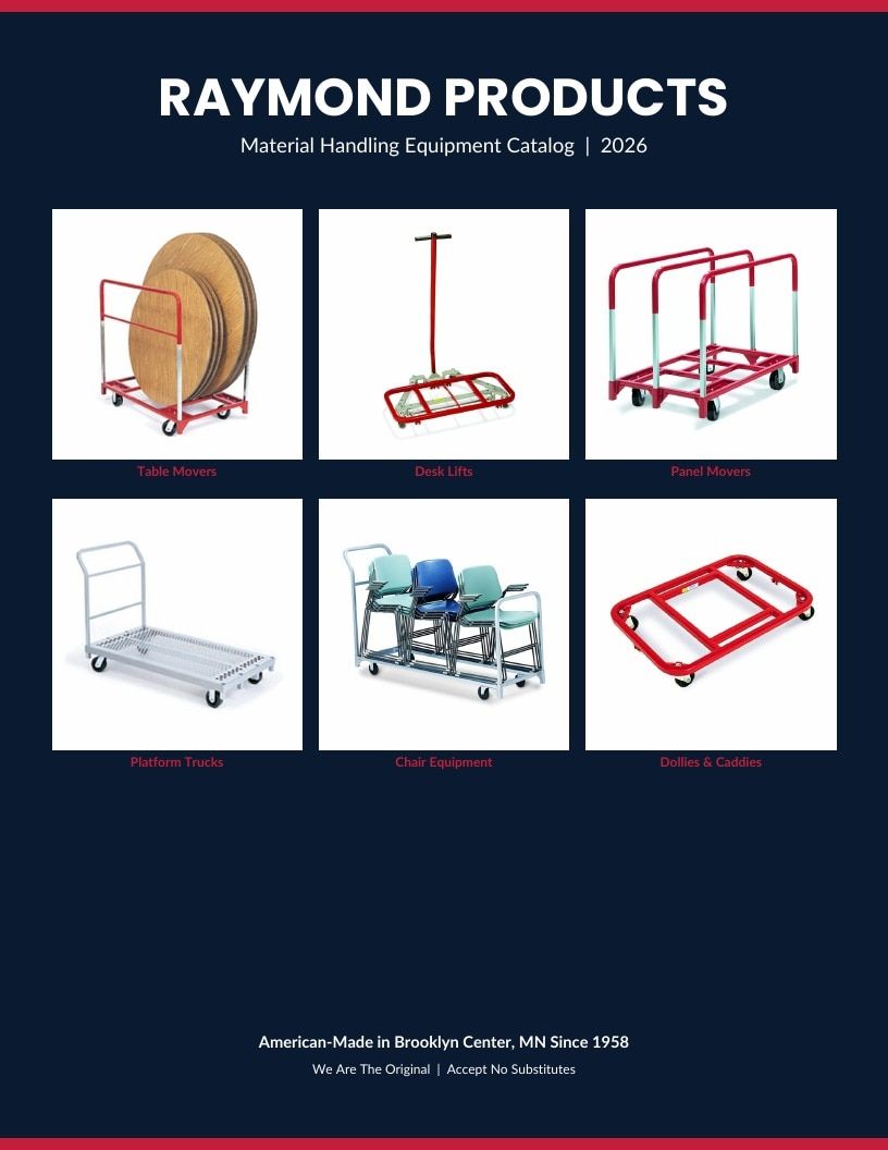 Raymond Products Material Handling Equipment Catalog Weekly Ad January 1 - December 31, 2026