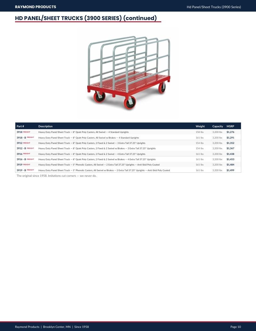 Raymond Products Material Handling Equipment Catalog Weekly Ad January 1 - December 31, 2026