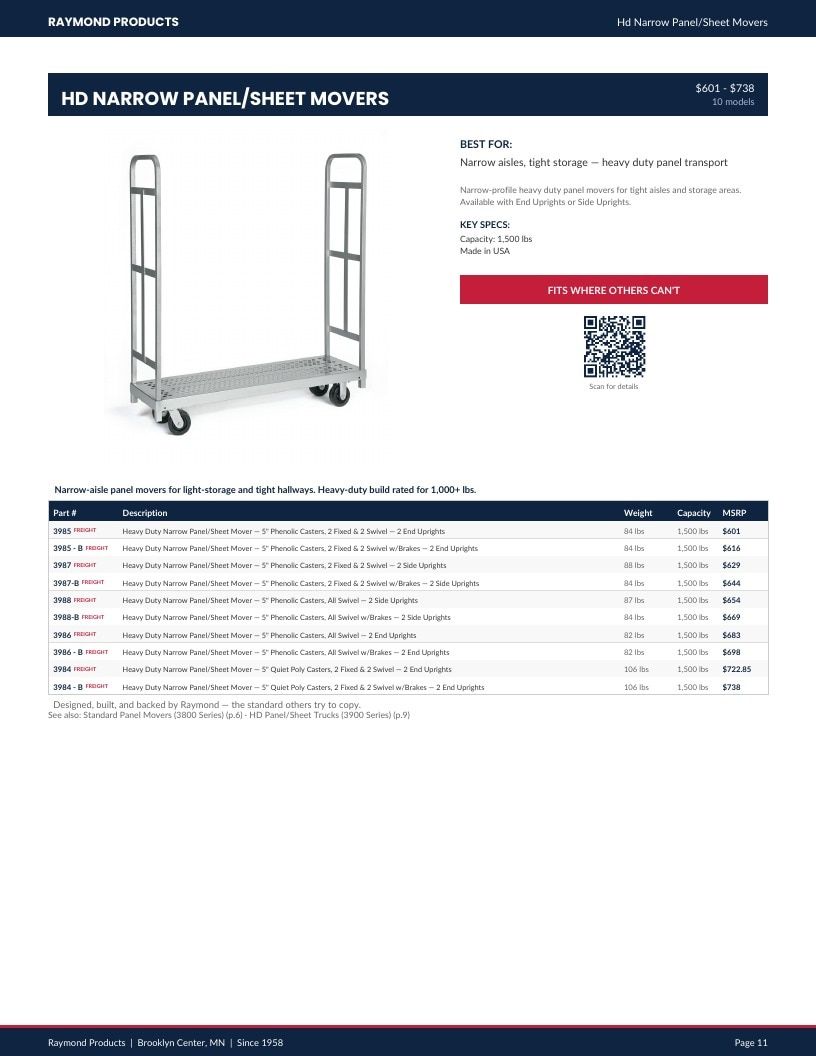 Raymond Products Material Handling Equipment Catalog Weekly Ad January 1 - December 31, 2026