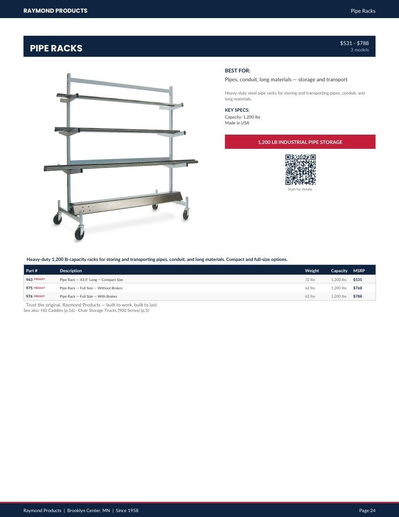 Raymond Products Material Handling Equipment Catalog Weekly Ad January 1 - December 31, 2026