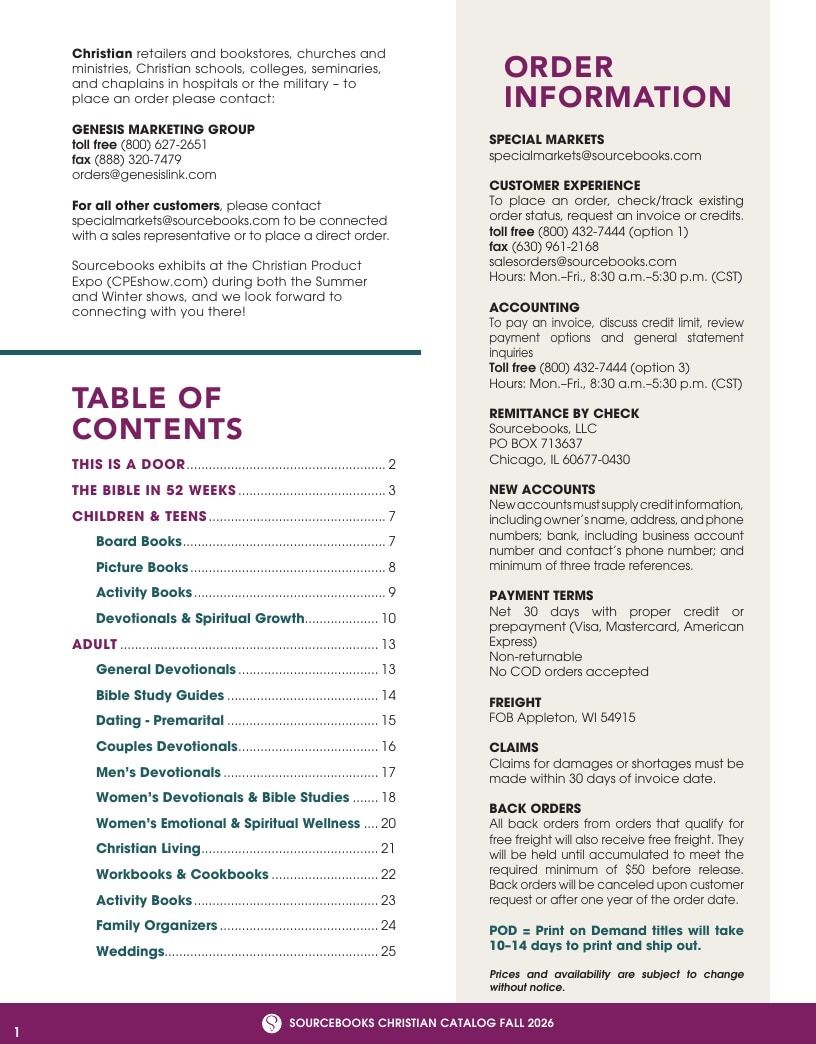 Sourcebooks Fall Christian Gift Catalog Weekly Ad January 1 - December 31, 2026