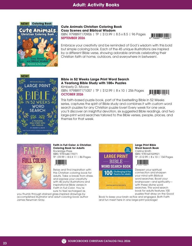 Sourcebooks Fall Christian Gift Catalog Weekly Ad January 1 - December 31, 2026