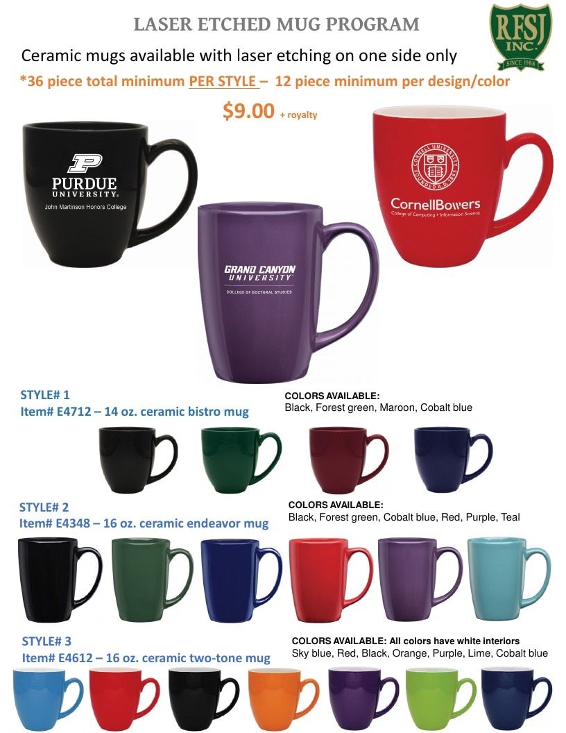 RFSJ Etched Mug Program Weekly Ad January 1 - December 31, 2026
