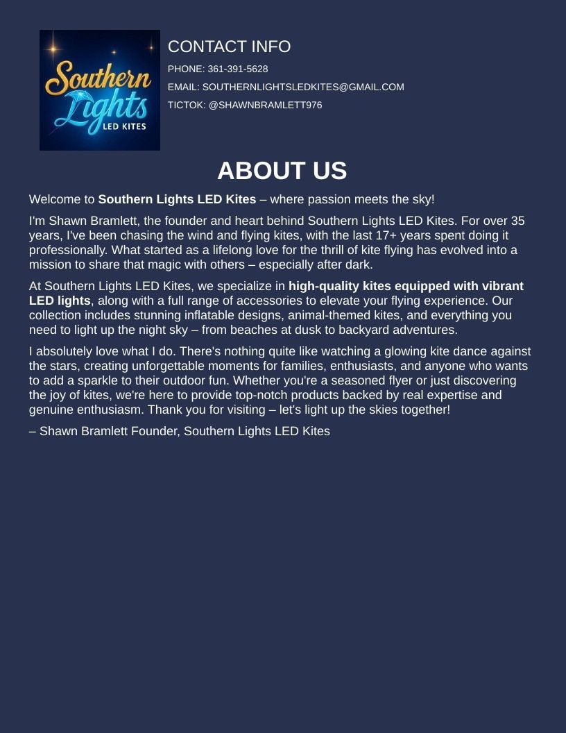 Southern Lights LED Kites LED Kites Catalog Weekly Ad January 1 - December 31, 2026
