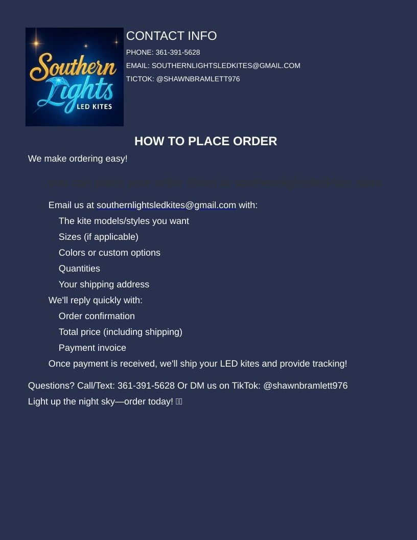 Southern Lights LED Kites LED Kites Catalog Weekly Ad January 1 - December 31, 2026
