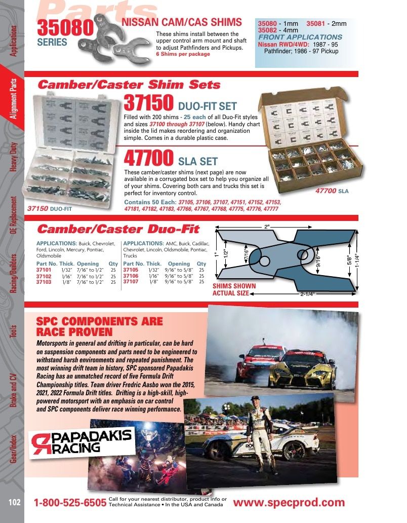 Specialty Products Company Automotive Alignment Catalog Weekly Ad January 1 - December 31, 2026