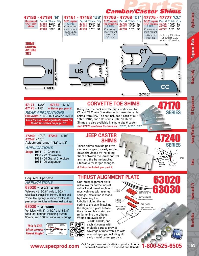 Specialty Products Company Automotive Alignment Catalog Weekly Ad January 1 - December 31, 2026