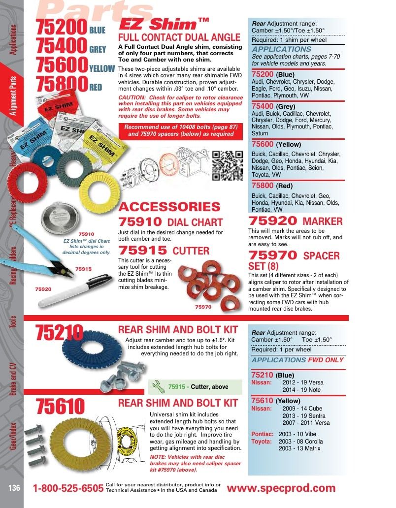 Specialty Products Company Automotive Alignment Catalog Weekly Ad January 1 - December 31, 2026