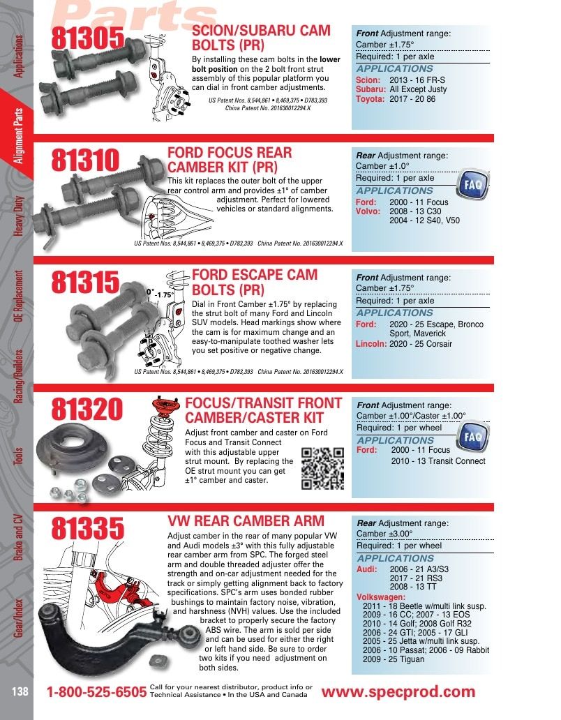 Specialty Products Company Automotive Alignment Catalog Weekly Ad January 1 - December 31, 2026
