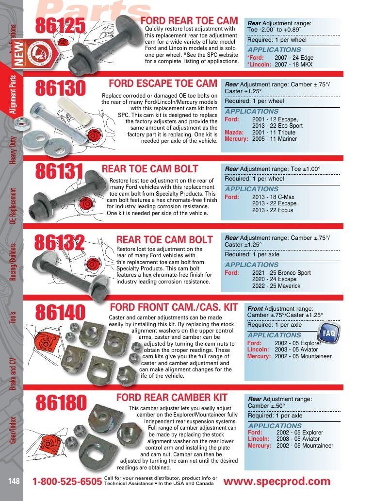 Specialty Products Company Automotive Alignment Catalog Weekly Ad January 1 - December 31, 2026