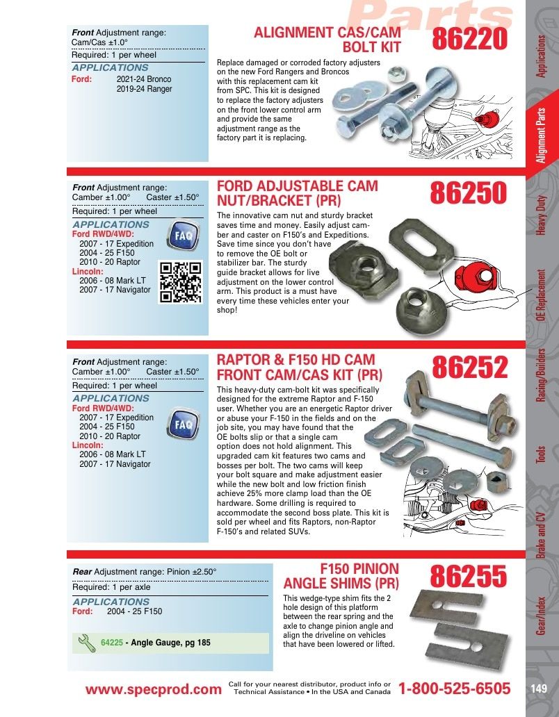 Specialty Products Company Automotive Alignment Catalog Weekly Ad January 1 - December 31, 2026