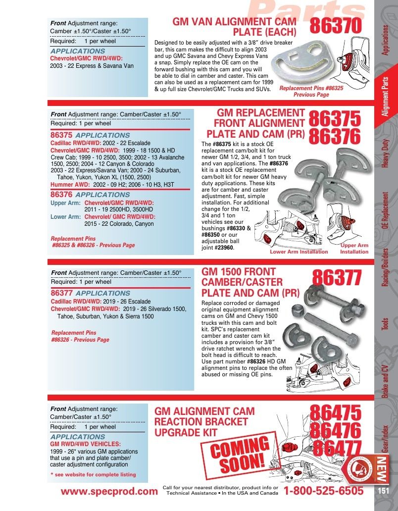 Specialty Products Company Automotive Alignment Catalog Weekly Ad January 1 - December 31, 2026