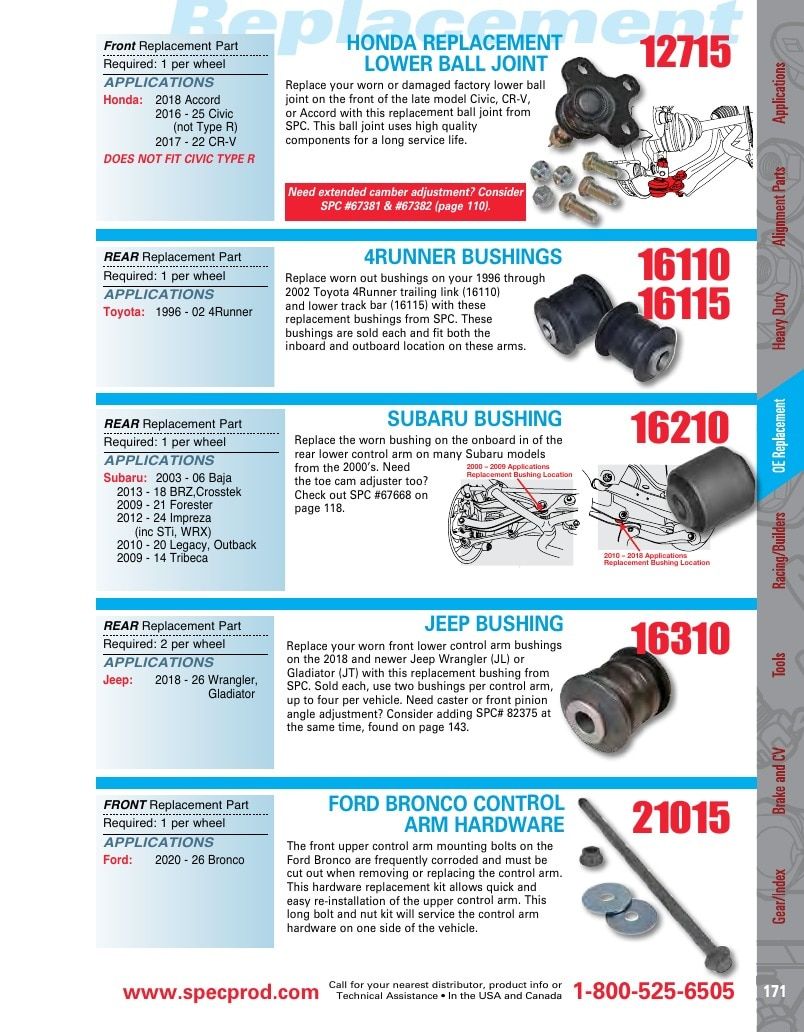 Specialty Products Company Automotive Alignment Catalog Weekly Ad January 1 - December 31, 2026