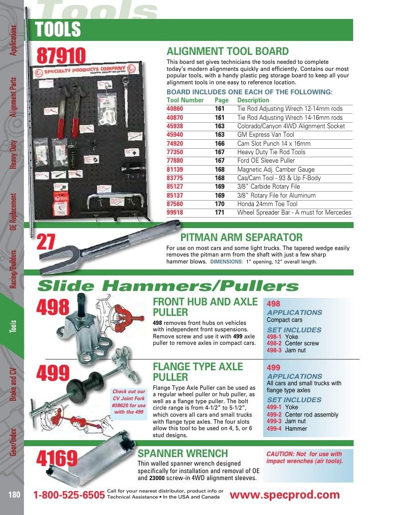 Specialty Products Company Automotive Alignment Catalog Weekly Ad January 1 - December 31, 2026
