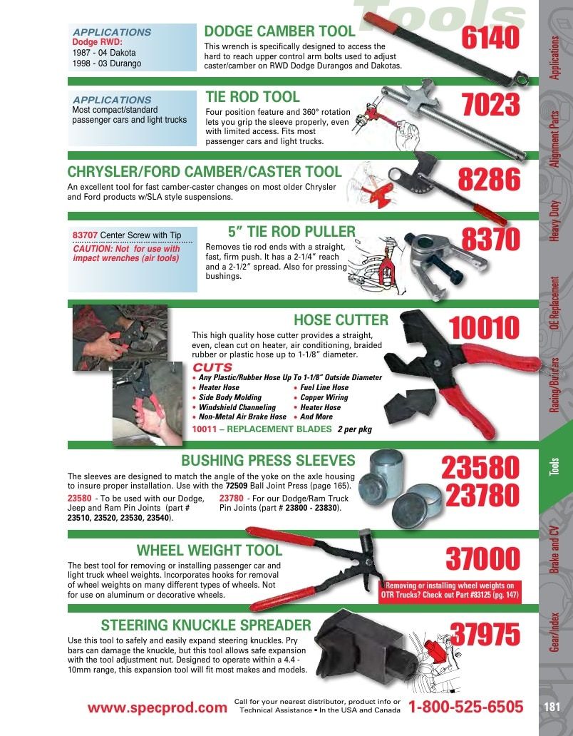 Specialty Products Company Automotive Alignment Catalog Weekly Ad January 1 - December 31, 2026