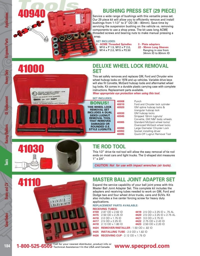 Specialty Products Company Automotive Alignment Catalog Weekly Ad January 1 - December 31, 2026