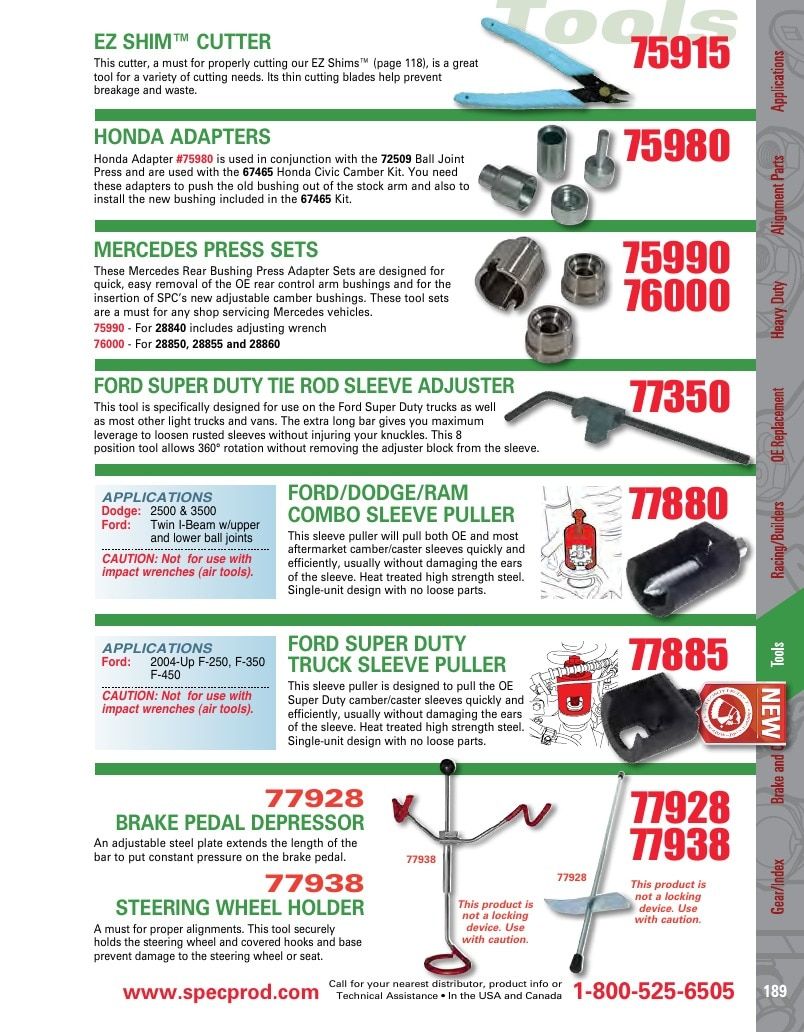 Specialty Products Company Automotive Alignment Catalog Weekly Ad January 1 - December 31, 2026
