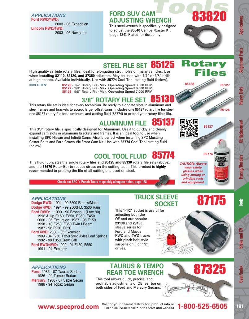 Specialty Products Company Automotive Alignment Catalog Weekly Ad January 1 - December 31, 2026