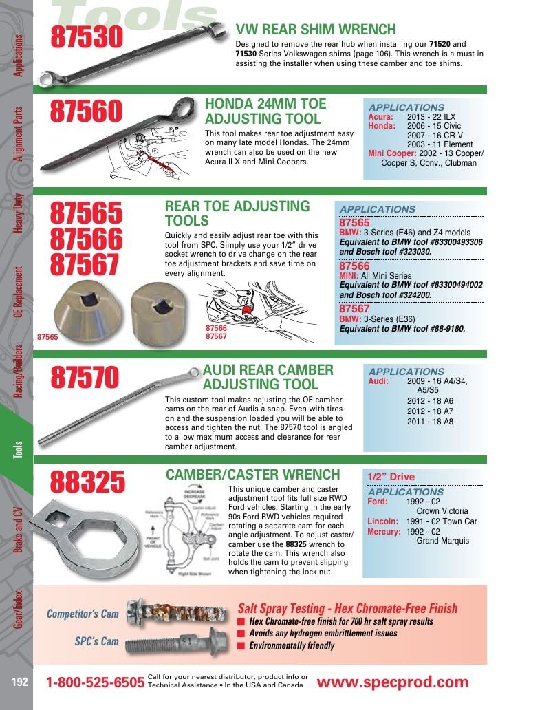 Specialty Products Company Automotive Alignment Catalog Weekly Ad January 1 - December 31, 2026