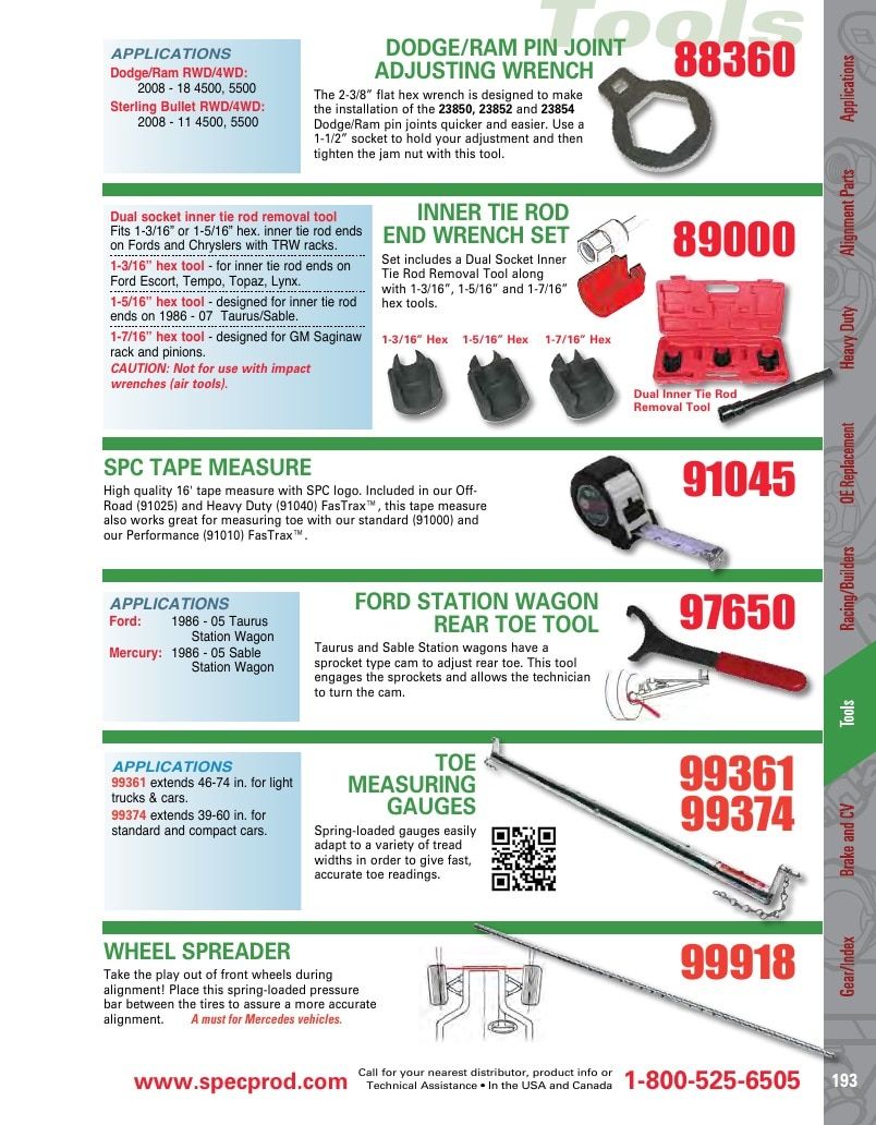 Specialty Products Company Automotive Alignment Catalog Weekly Ad January 1 - December 31, 2026