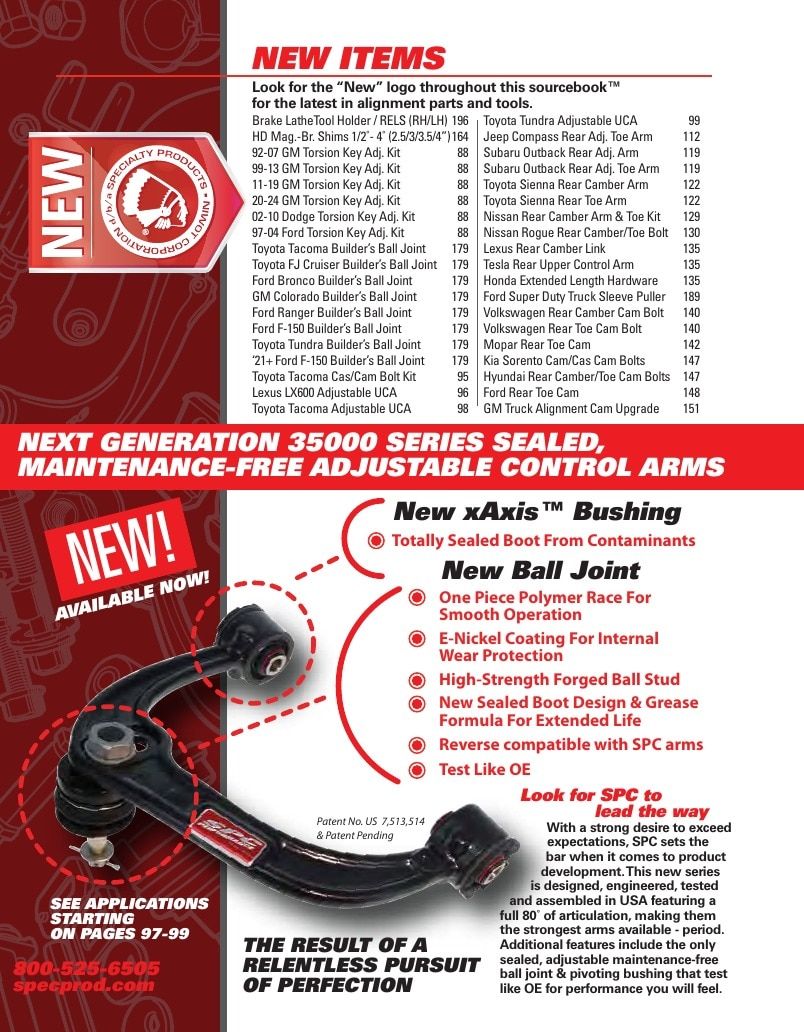 Specialty Products Company Automotive Alignment Catalog Weekly Ad January 1 - December 31, 2026