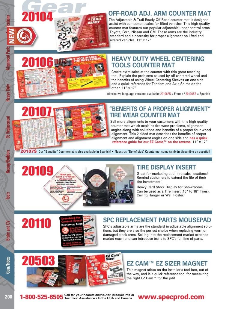Specialty Products Company Automotive Alignment Catalog Weekly Ad January 1 - December 31, 2026