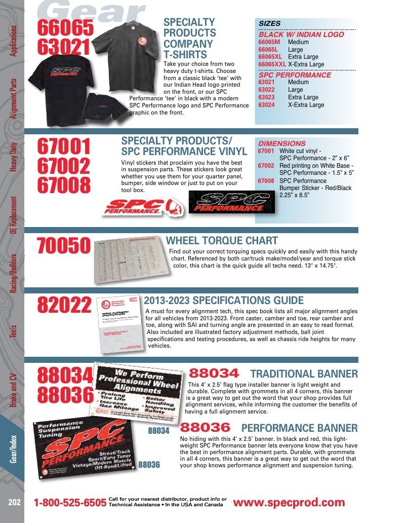 Specialty Products Company Automotive Alignment Catalog Weekly Ad January 1 - December 31, 2026