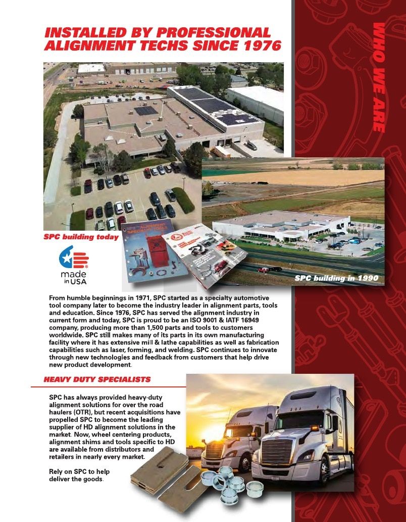 Specialty Products Company Automotive Alignment Catalog Weekly Ad January 1 - December 31, 2026