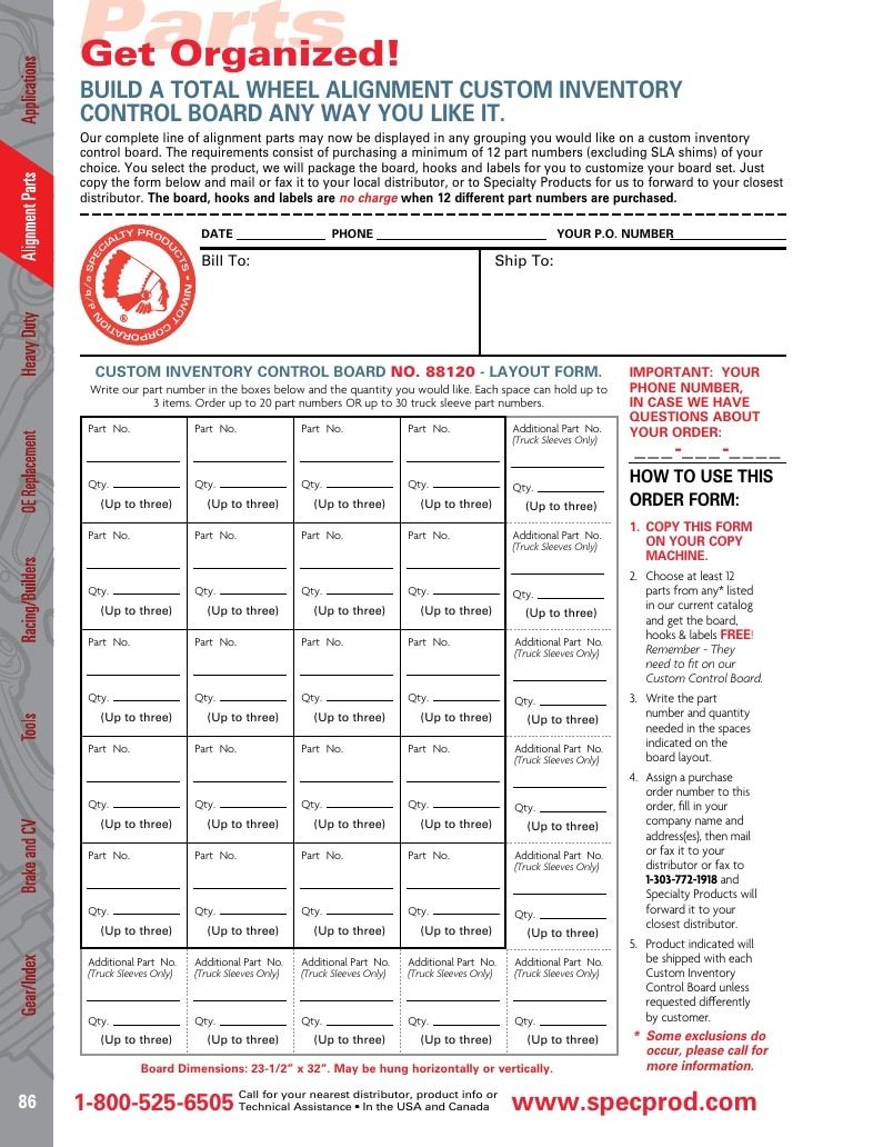 Specialty Products Company Automotive Alignment Catalog Weekly Ad January 1 - December 31, 2026