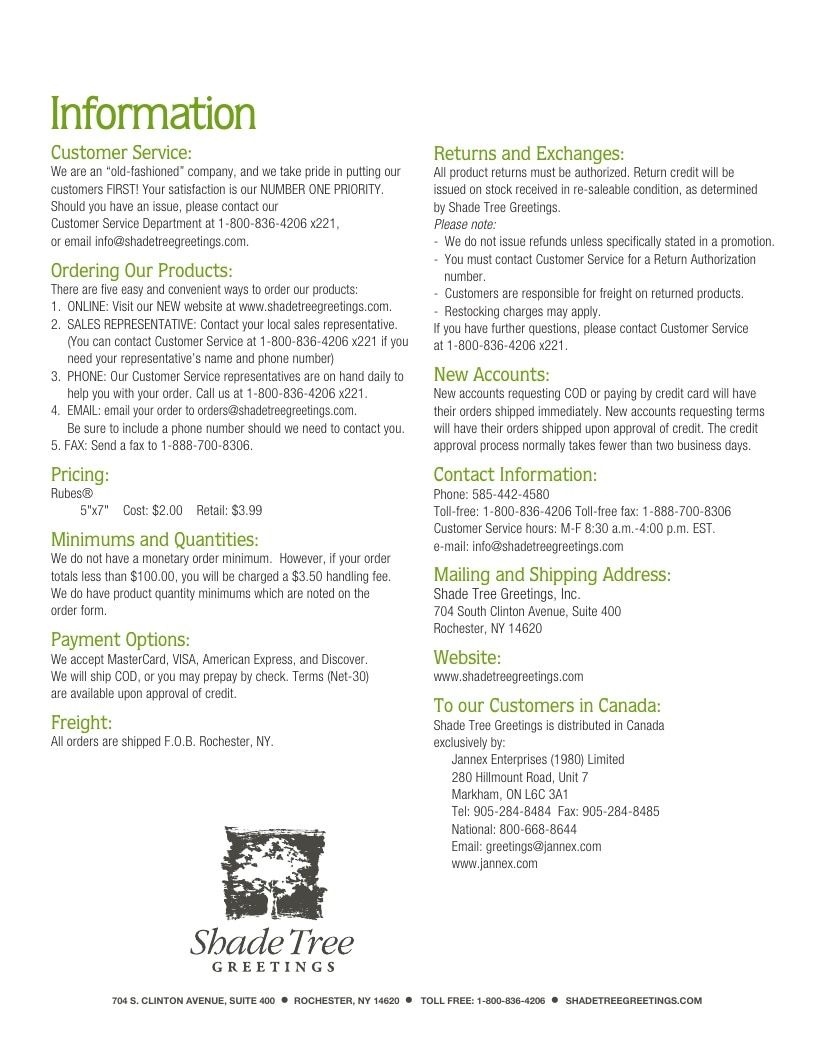 Rubes Greeting Cards Catalog Weekly Ad January 1 - December 31, 2026