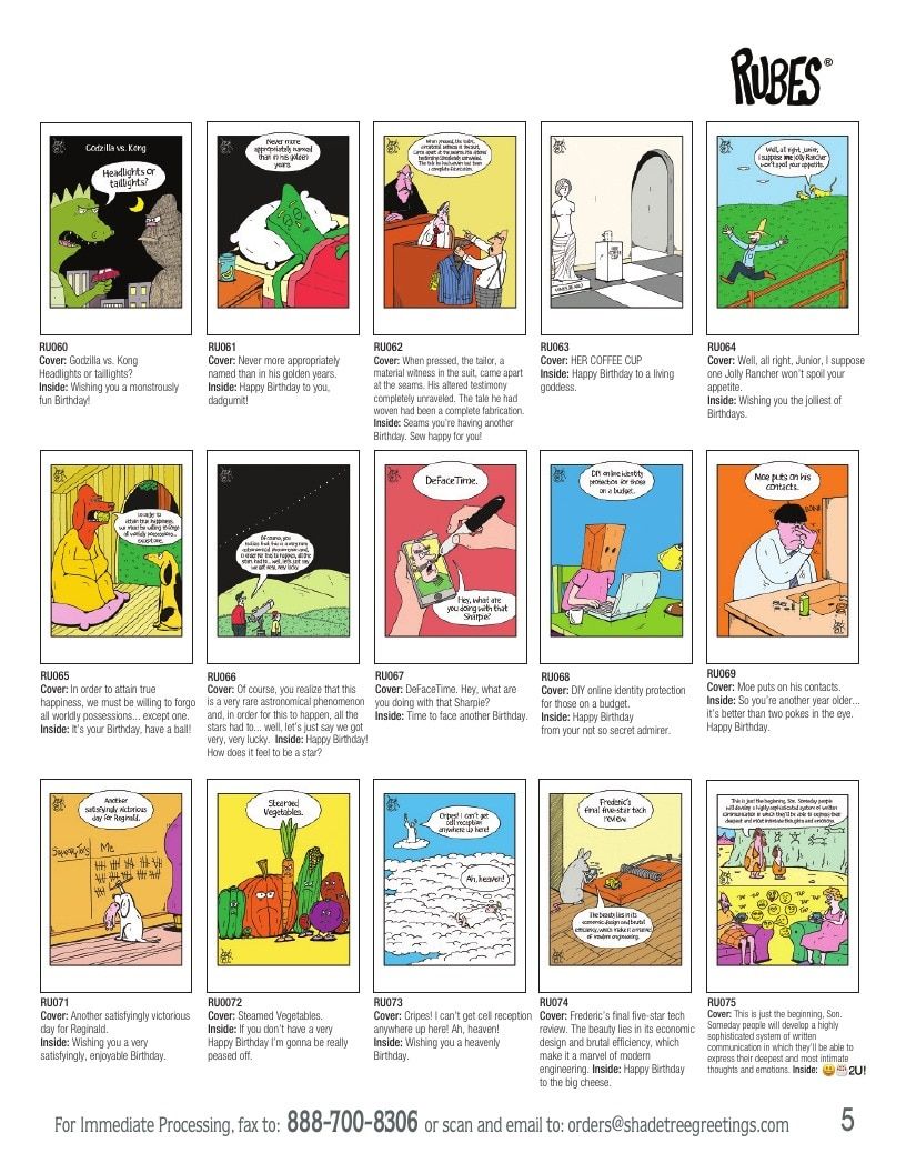 Rubes Greeting Cards Catalog Weekly Ad January 1 - December 31, 2026
