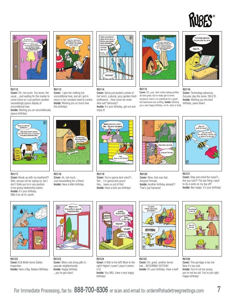 Rubes Greeting Cards Catalog Weekly Ad January 1 - December 31, 2026