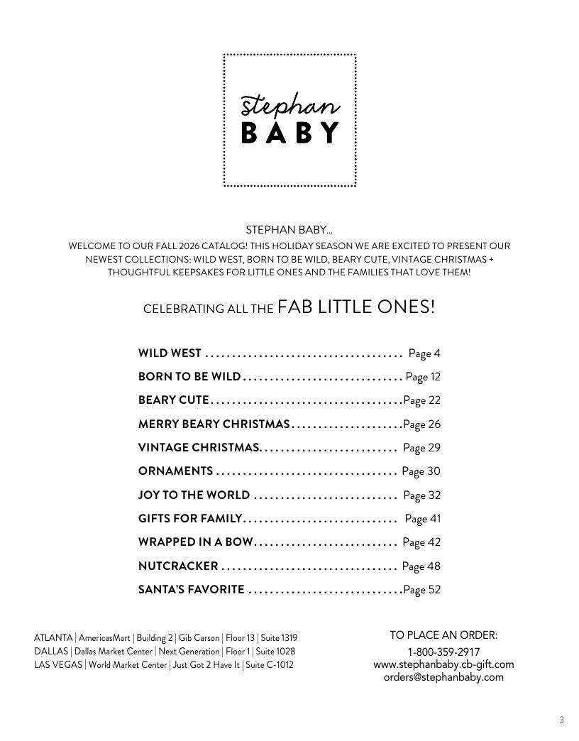 Stephan Baby Fall Baby Gifts Catalog Weekly Ad January 1 - December 31, 2026