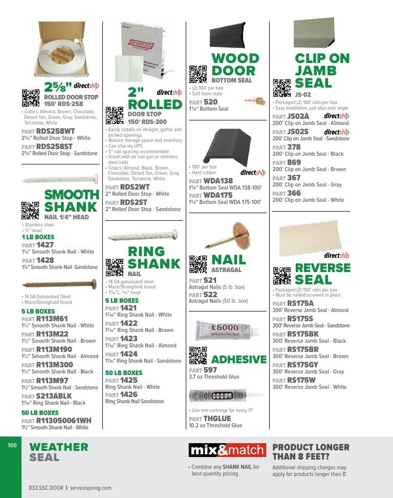 Service Spring Garage Door Products Catalog Weekly Ad January 1 - December 31, 2026
