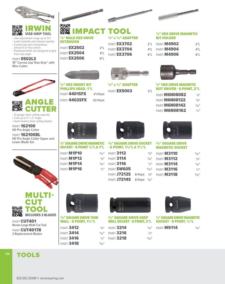 Service Spring Garage Door Products Catalog Weekly Ad January 1 - December 31, 2026