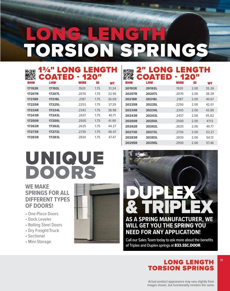 Service Spring Garage Door Products Catalog Weekly Ad January 1 - December 31, 2026