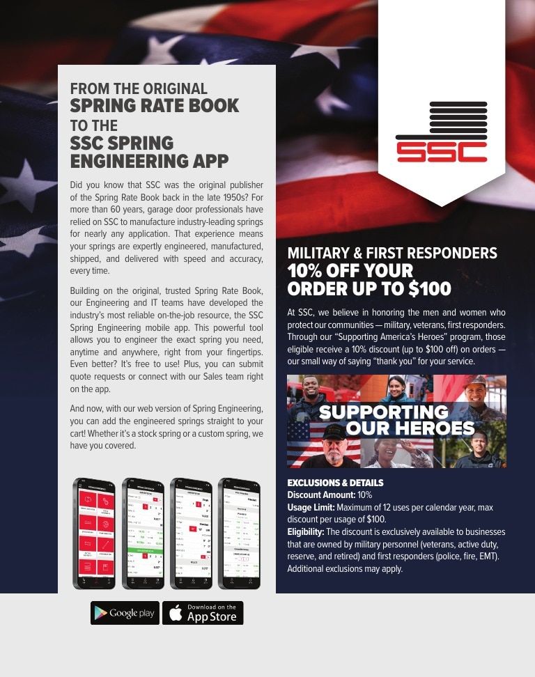Service Spring Garage Door Products Catalog Weekly Ad January 1 - December 31, 2026
