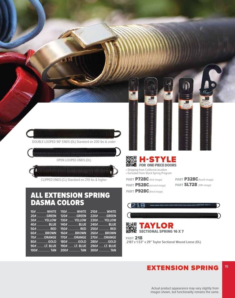 Service Spring Garage Door Products Catalog Weekly Ad January 1 - December 31, 2026