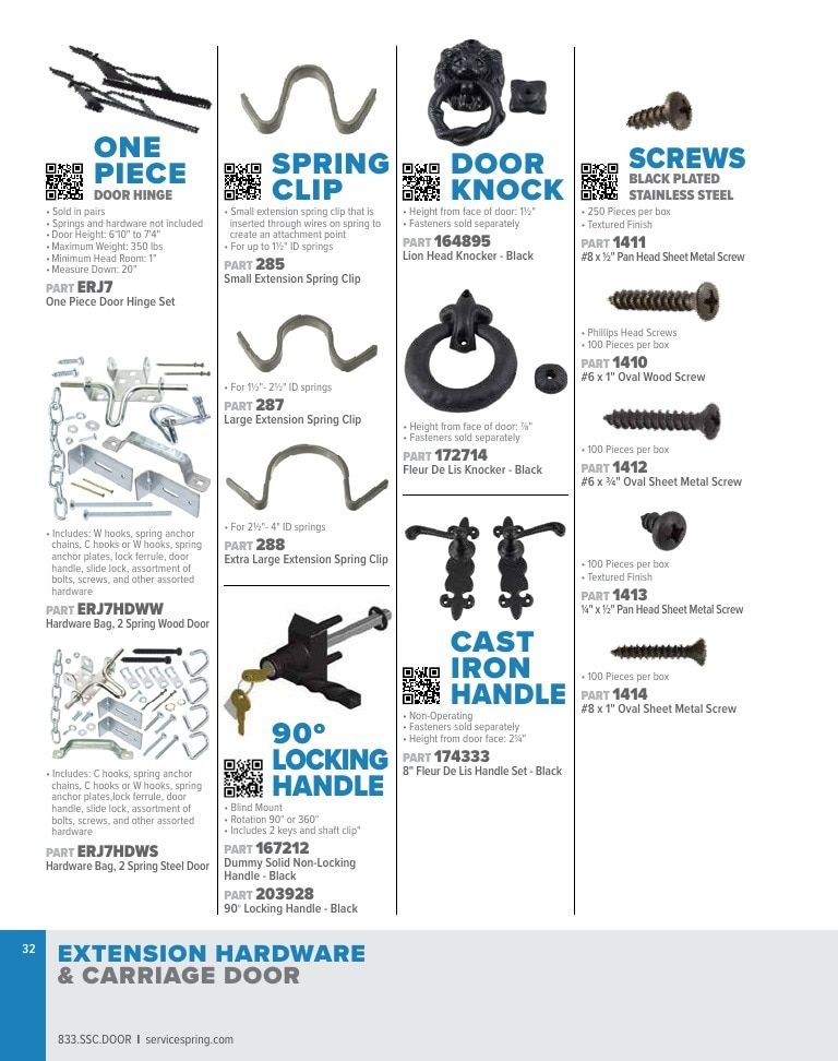 Service Spring Garage Door Products Catalog Weekly Ad January 1 - December 31, 2026