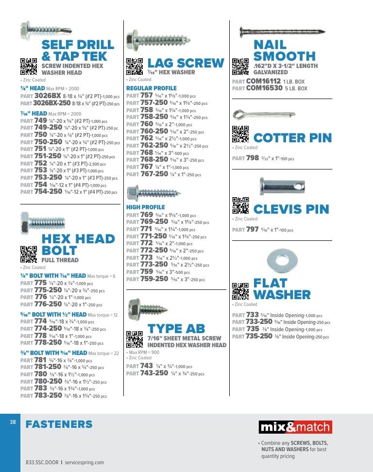 Service Spring Garage Door Products Catalog Weekly Ad January 1 - December 31, 2026