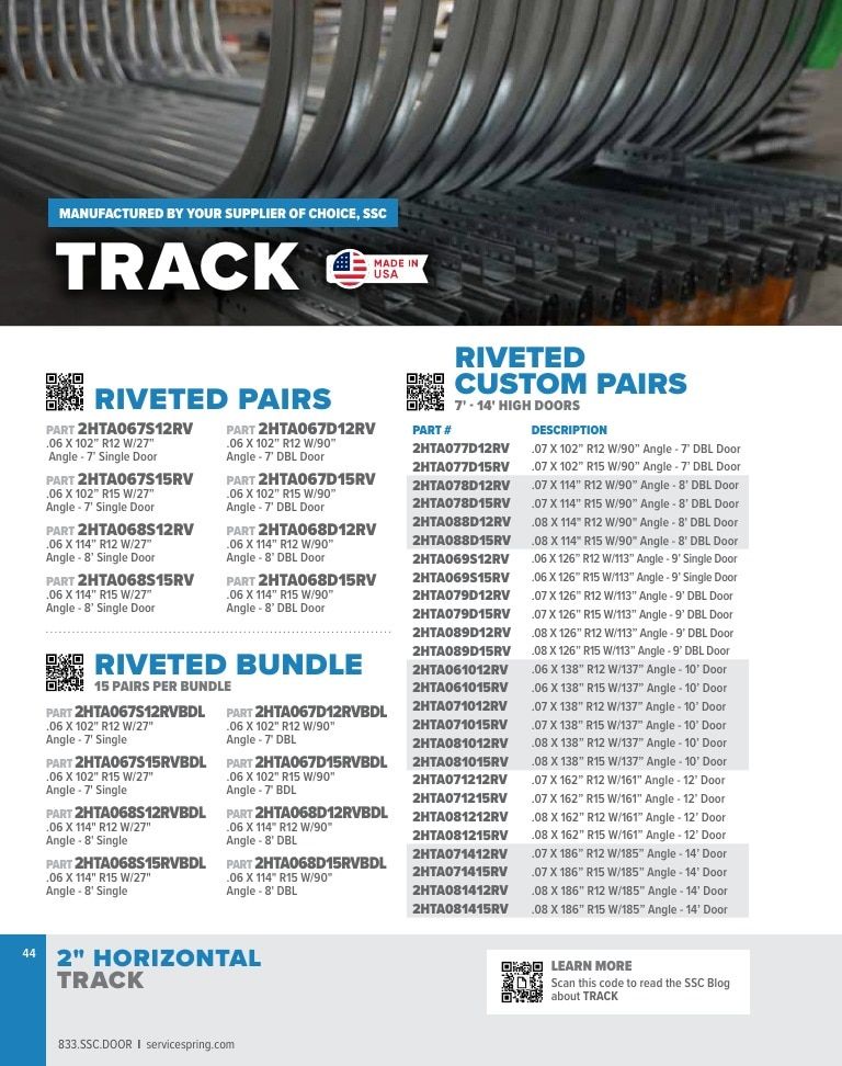 Service Spring Garage Door Products Catalog Weekly Ad January 1 - December 31, 2026