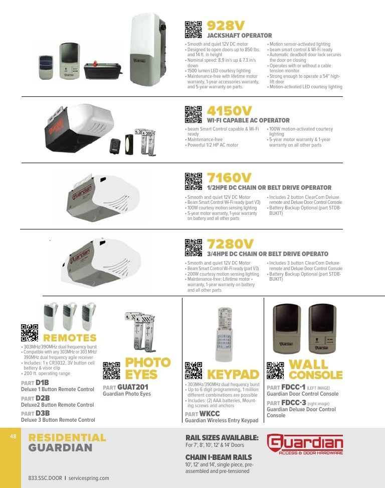 Service Spring Garage Door Products Catalog Weekly Ad January 1 - December 31, 2026