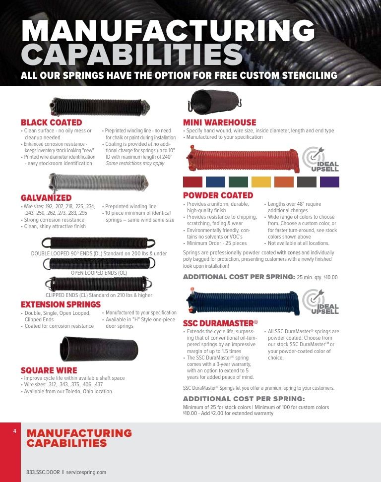 Service Spring Garage Door Products Catalog Weekly Ad January 1 - December 31, 2026