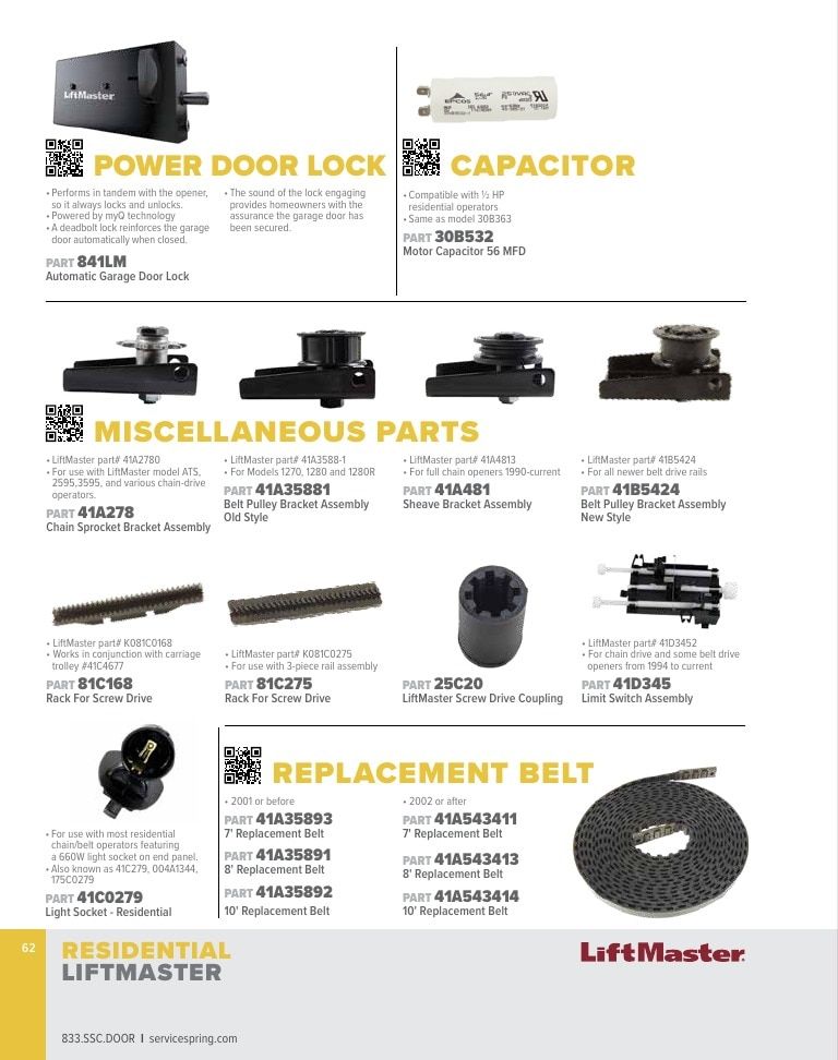 Service Spring Garage Door Products Catalog Weekly Ad January 1 - December 31, 2026