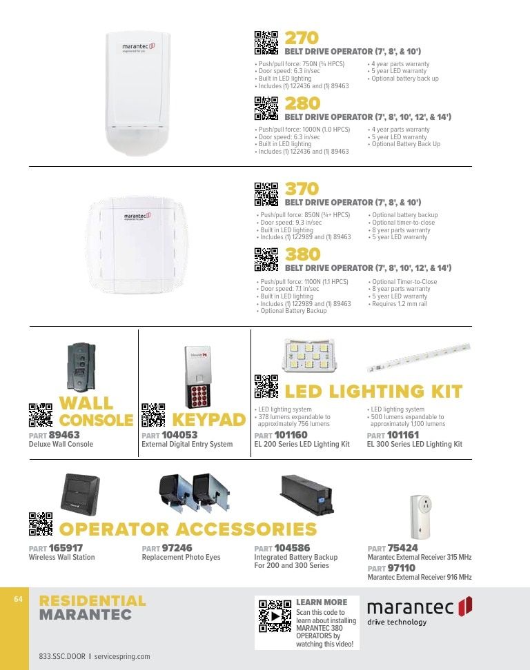 Service Spring Garage Door Products Catalog Weekly Ad January 1 - December 31, 2026