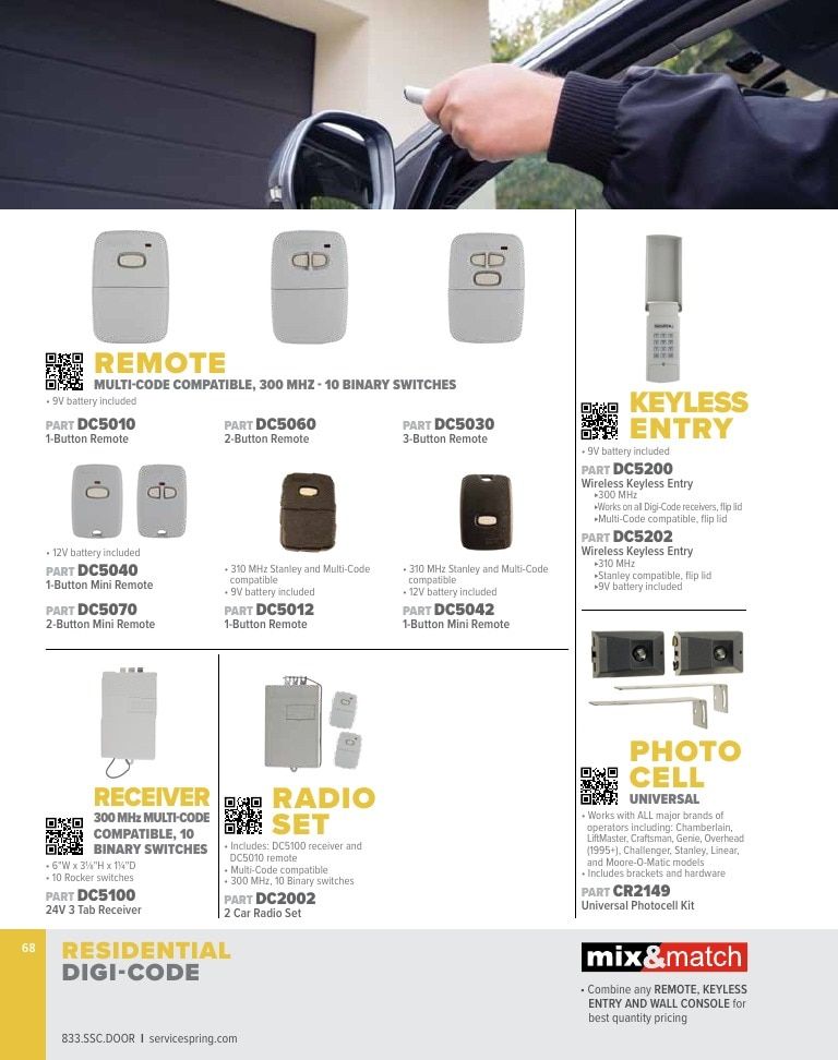 Service Spring Garage Door Products Catalog Weekly Ad January 1 - December 31, 2026